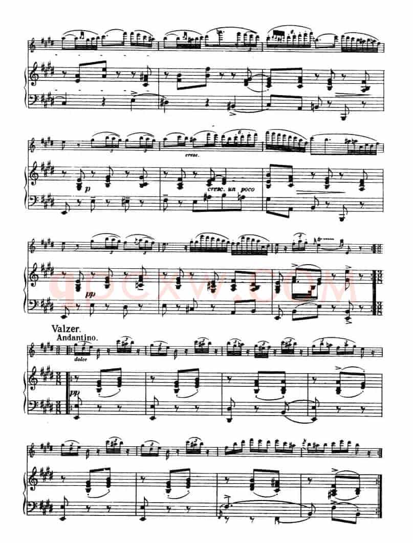 CANTABILE E VALZER（钢琴伴奏小提琴谱）