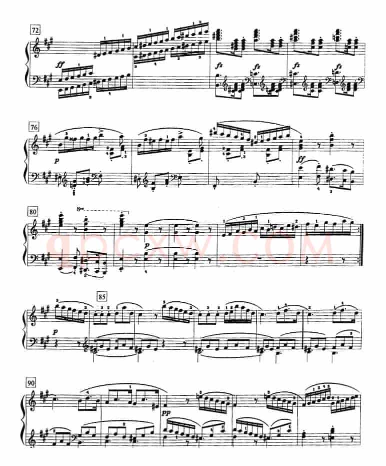 钢琴教程第八级 大型乐曲（A大调奏鸣曲 Op.120 第三乐章）