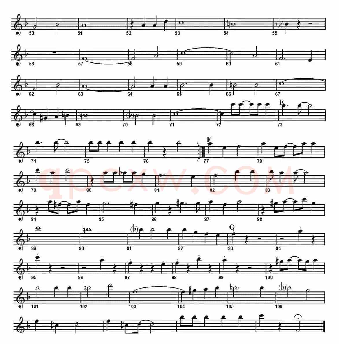 High Society（四重奏·次中音萨克斯分谱）