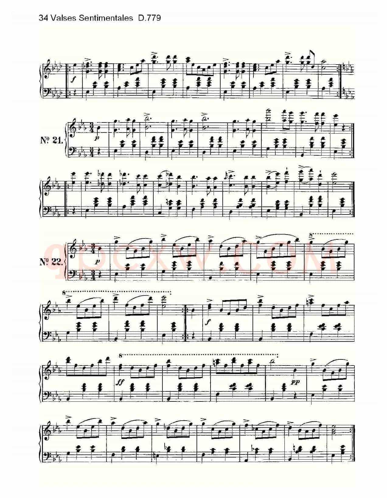 34 Valses Sentimentales D.779(34 伤感圆舞曲 D.779)