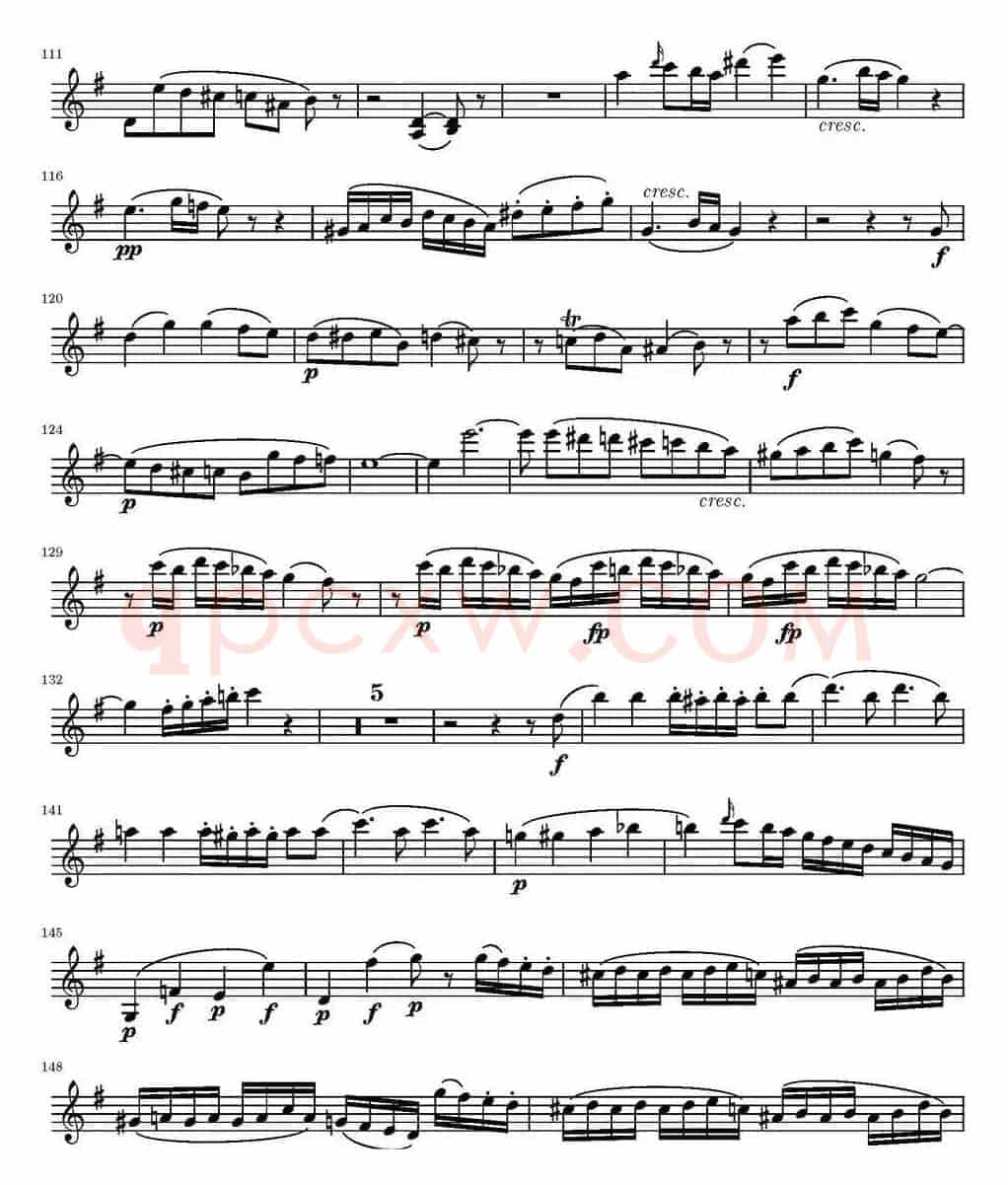 String Quartet KV.387（弦乐四重奏第一小提琴分谱）