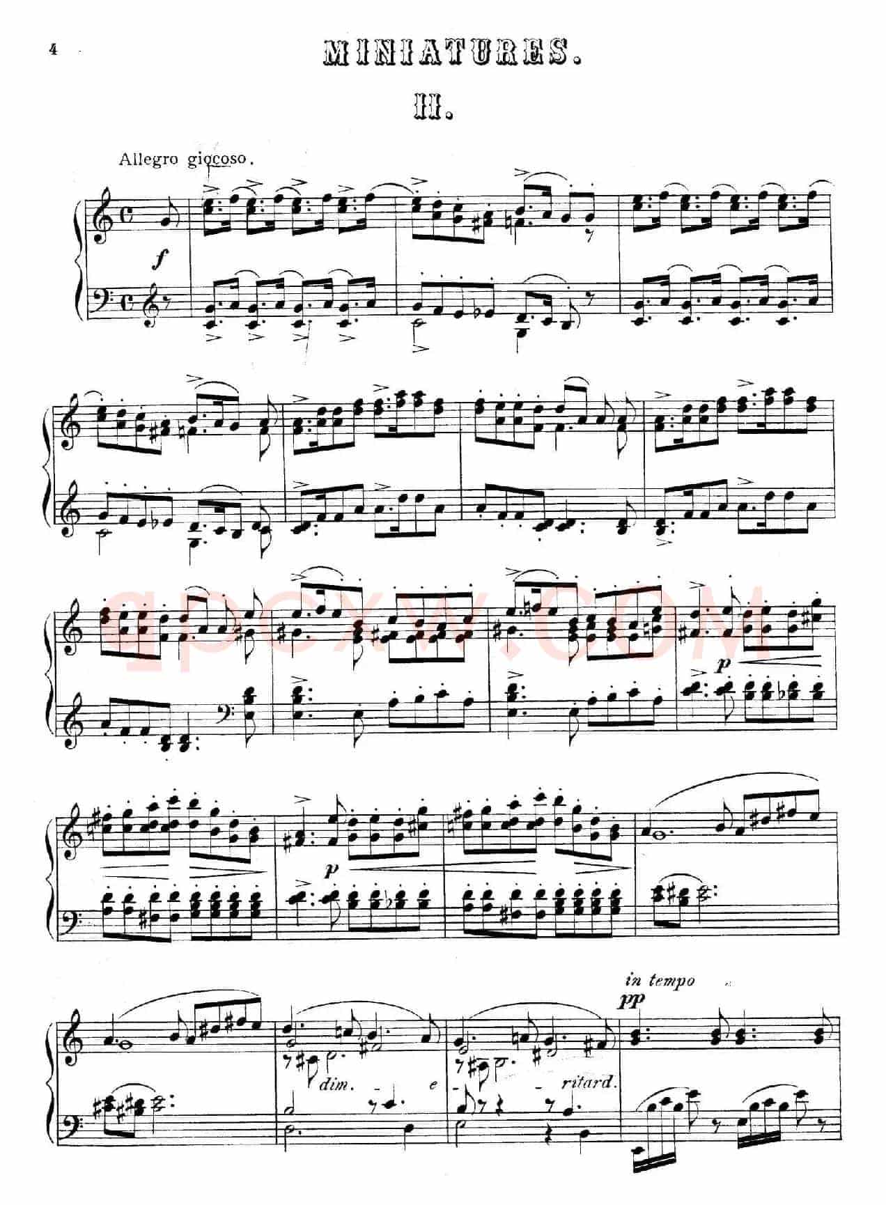 Cinque Miniatures Op.28（5首小画像·2）