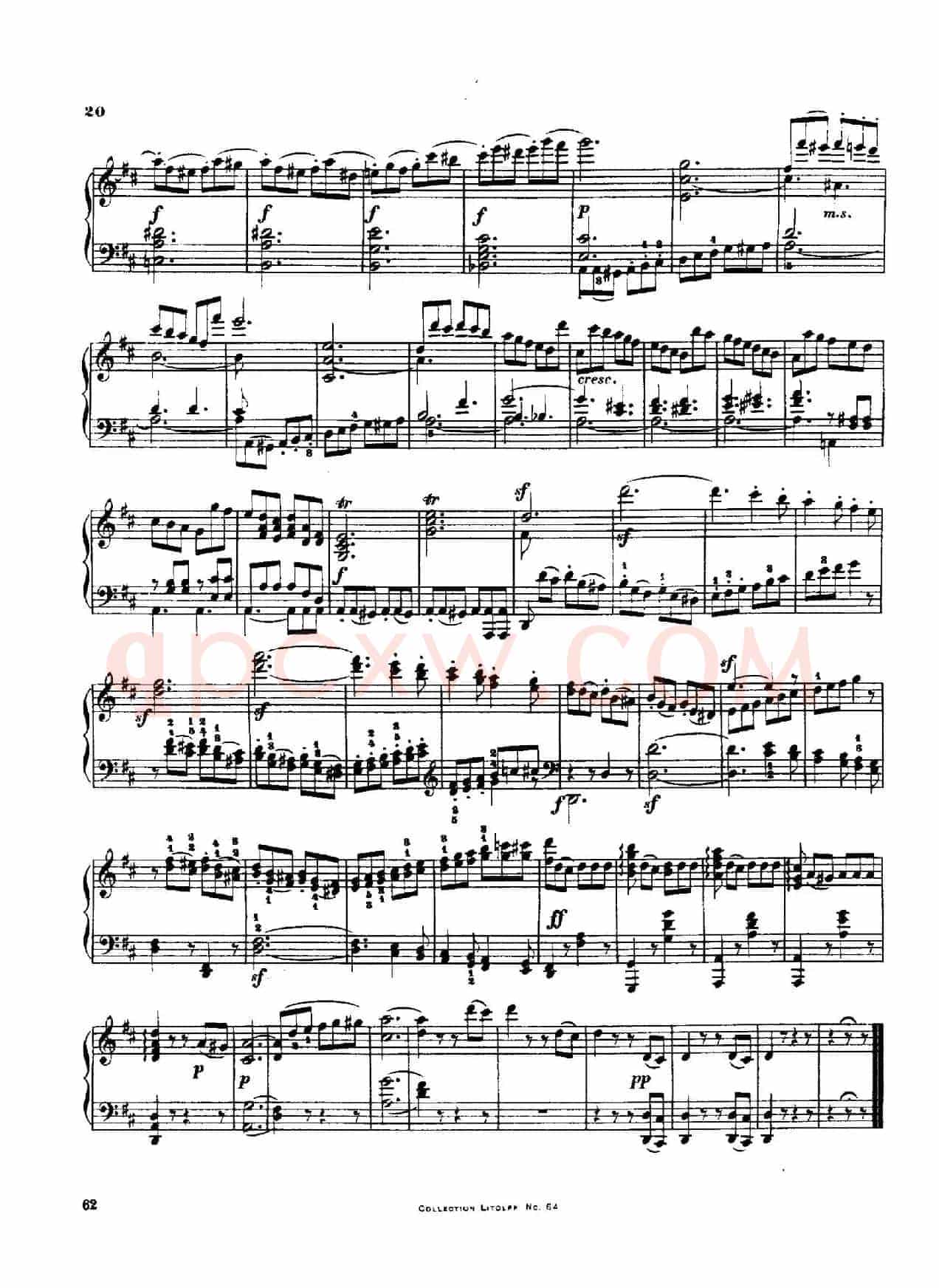 String Quartet No.3 in D Major Op.18-3（D大调第三弦乐四重奏·钢琴独奏版）