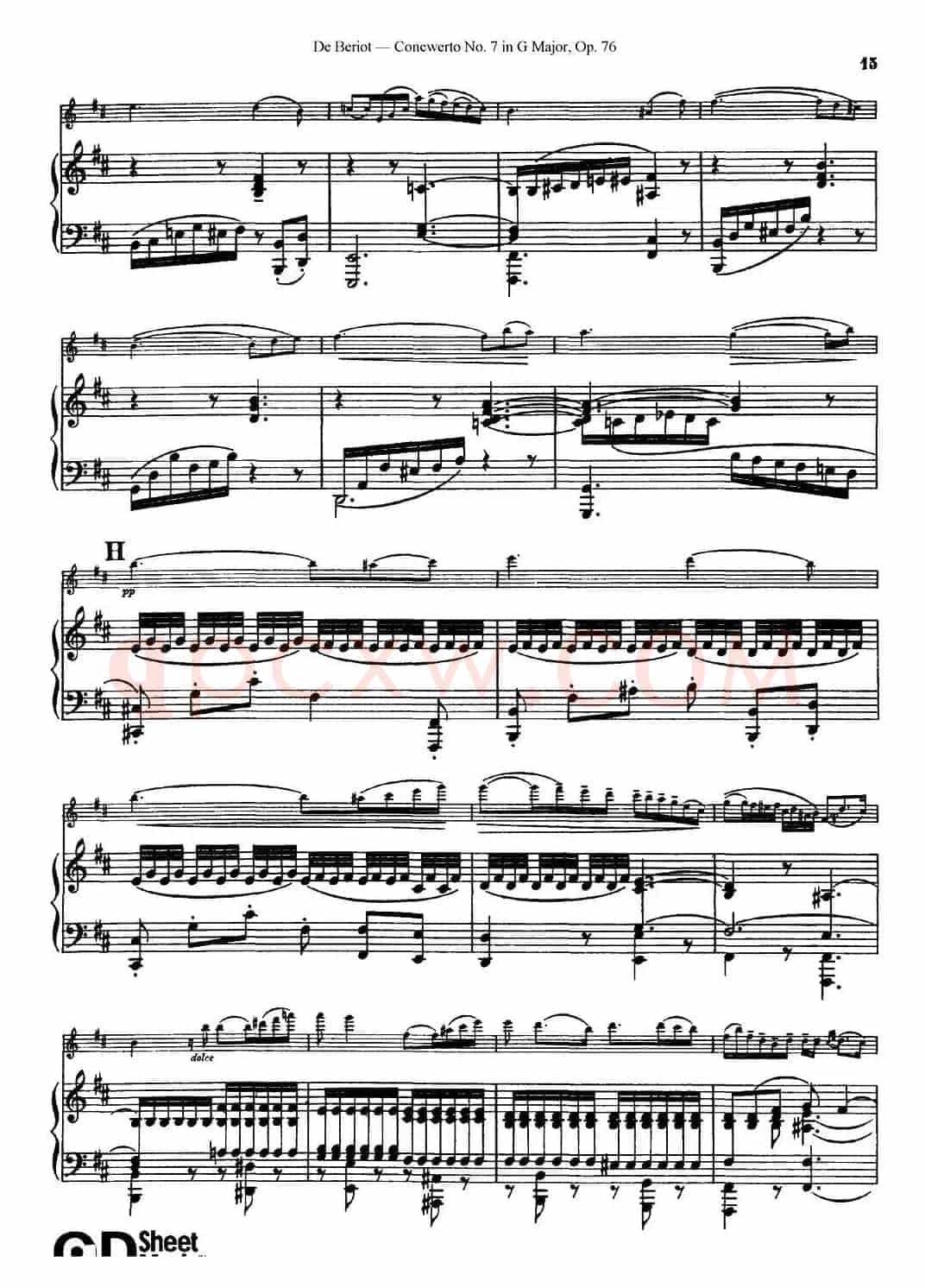 G大调第七协奏曲（Concerto No.7 in G Major）Op.76（小提琴+钢琴伴奏）
