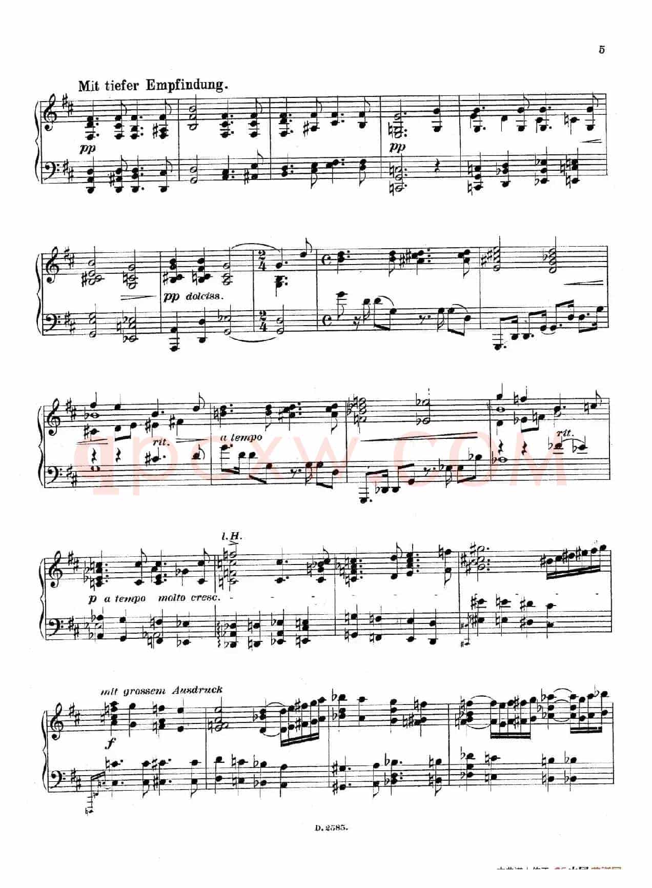 Fantasien über Gedichte von Richard Dehmel Op.9(德默尔之诗幻想曲2. 幸福的森林)