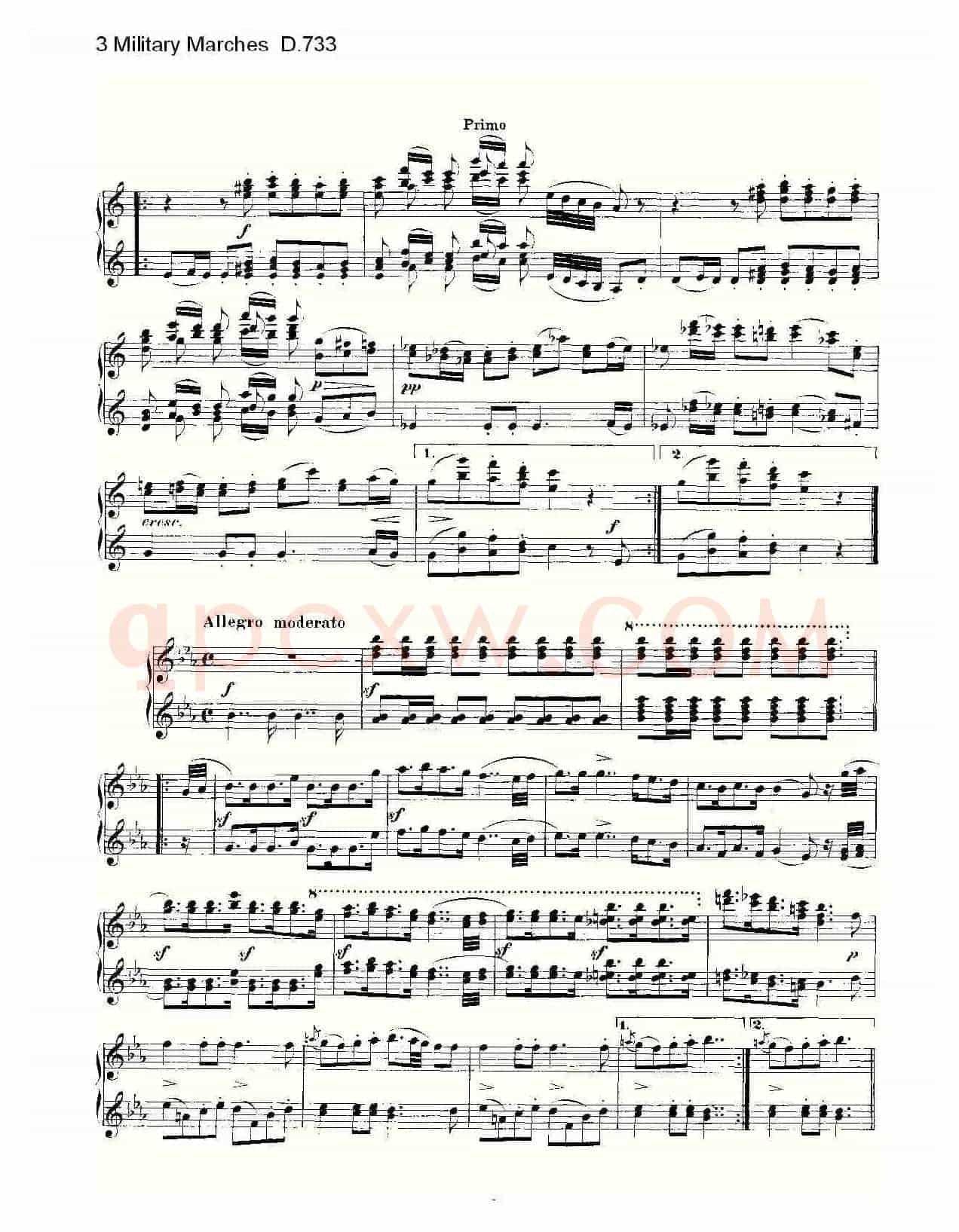 3 Military Marches D.733(3 士兵进行曲 D.733)