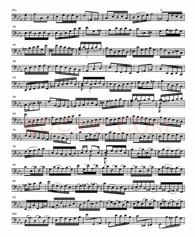 巴赫《大提琴无伴奏六首组曲》：Suite Ⅴ