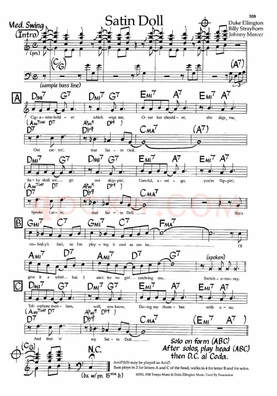 Satin Doll（爵士钢琴曲）
