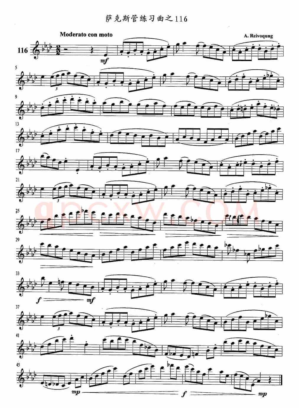萨克斯管练习曲（116—120）