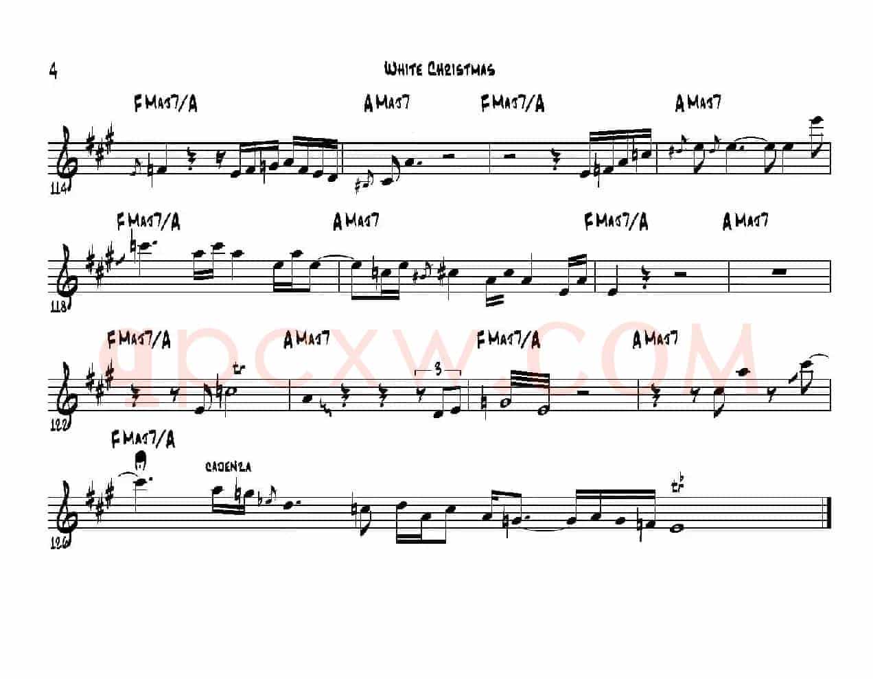 White Christmas（中音萨克斯）