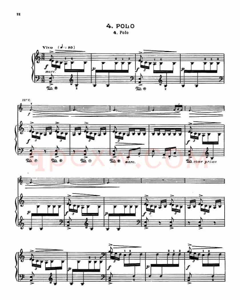 Suite of Spanish Folksongs:4、POLO（小提琴+钢琴伴奏）