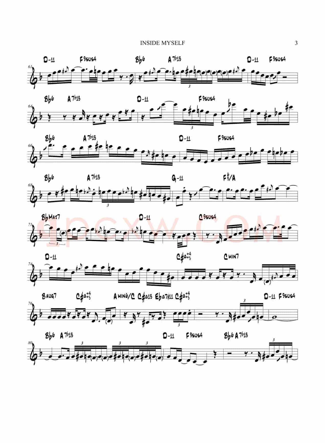 In side My self（高音萨克斯）