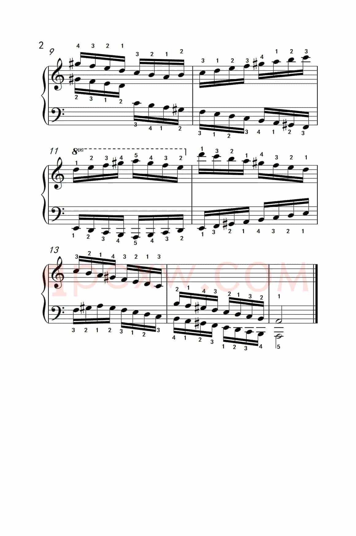 第九级2.a和声小调音阶（中央音乐学院 钢琴（业余）考级教程 7-9级）