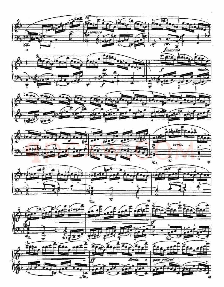 肖邦钢琴练习曲，Op.10之八