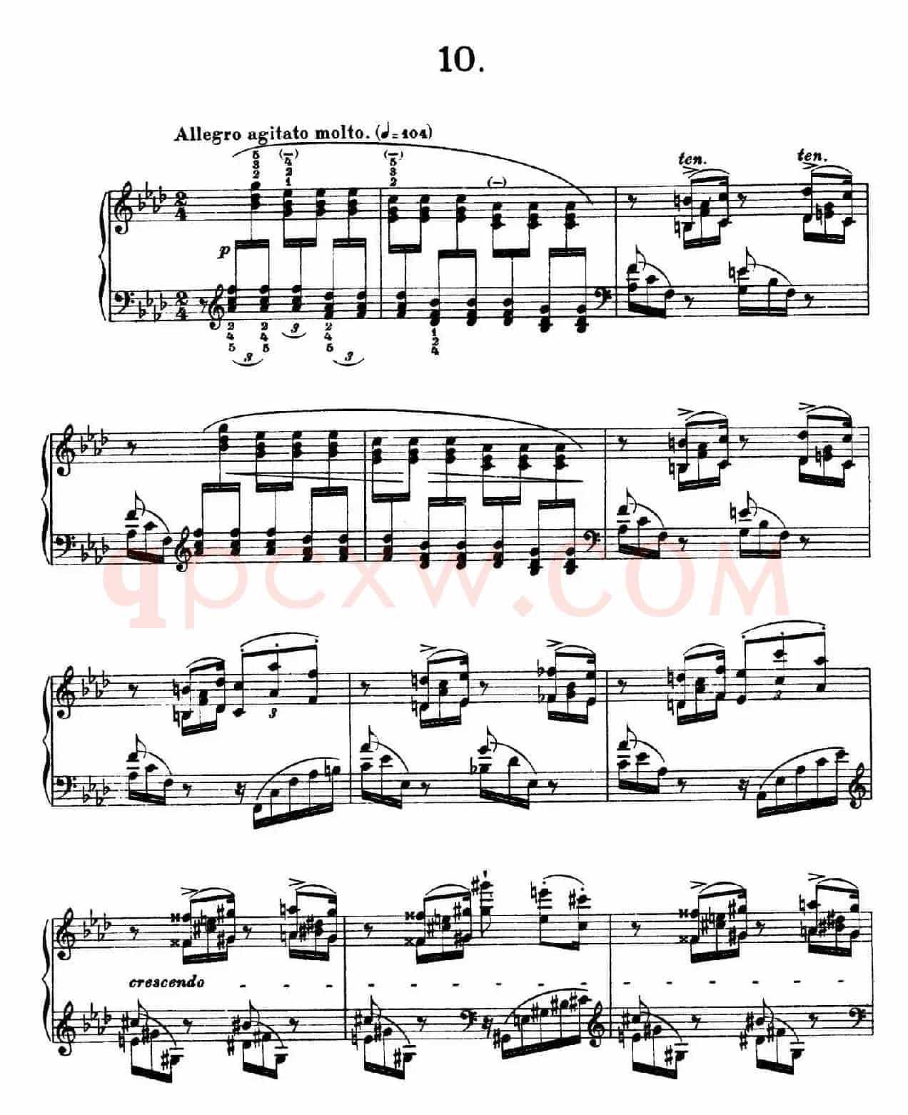12 Etudes d'execution Transcendante S.139(12首超技练习曲·10)