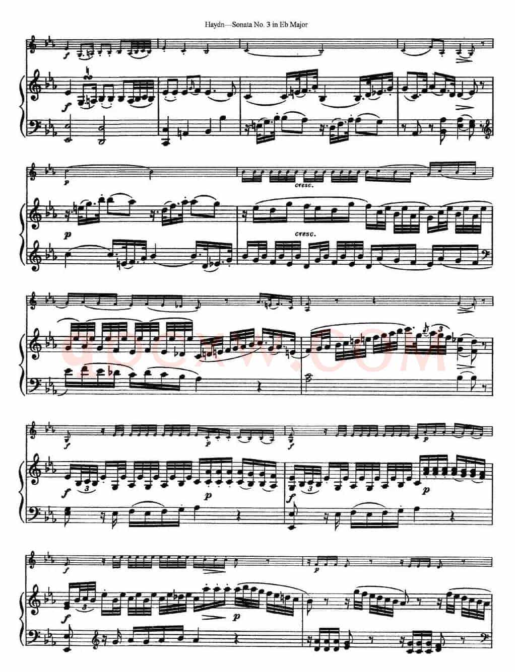 Violin Sonata No.3 in Eb Major（小提琴+钢琴伴奏）