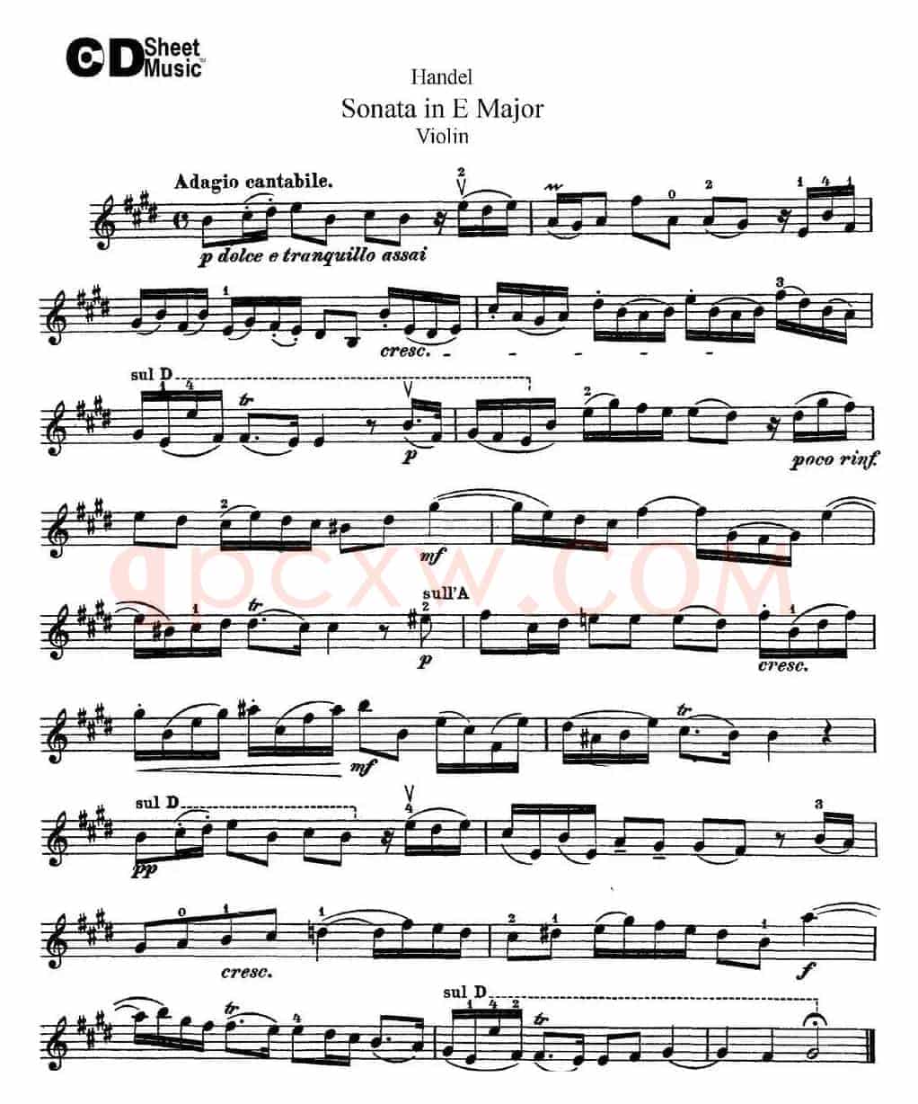 Violin Sonata No.6 in E major