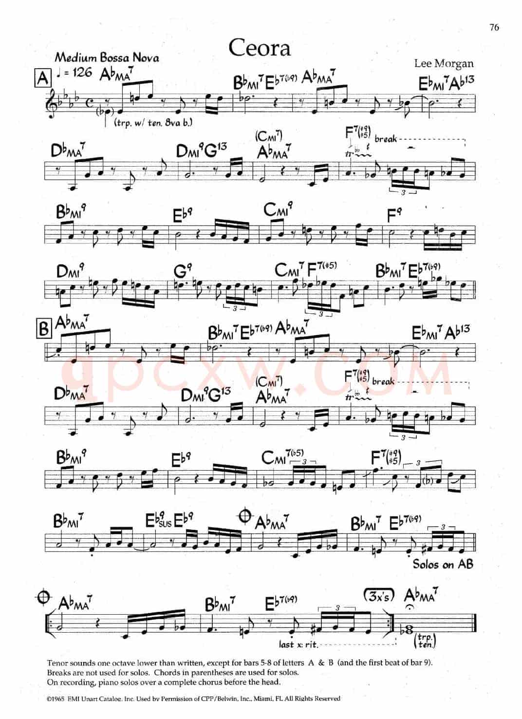 Ceora（爵士钢琴曲）