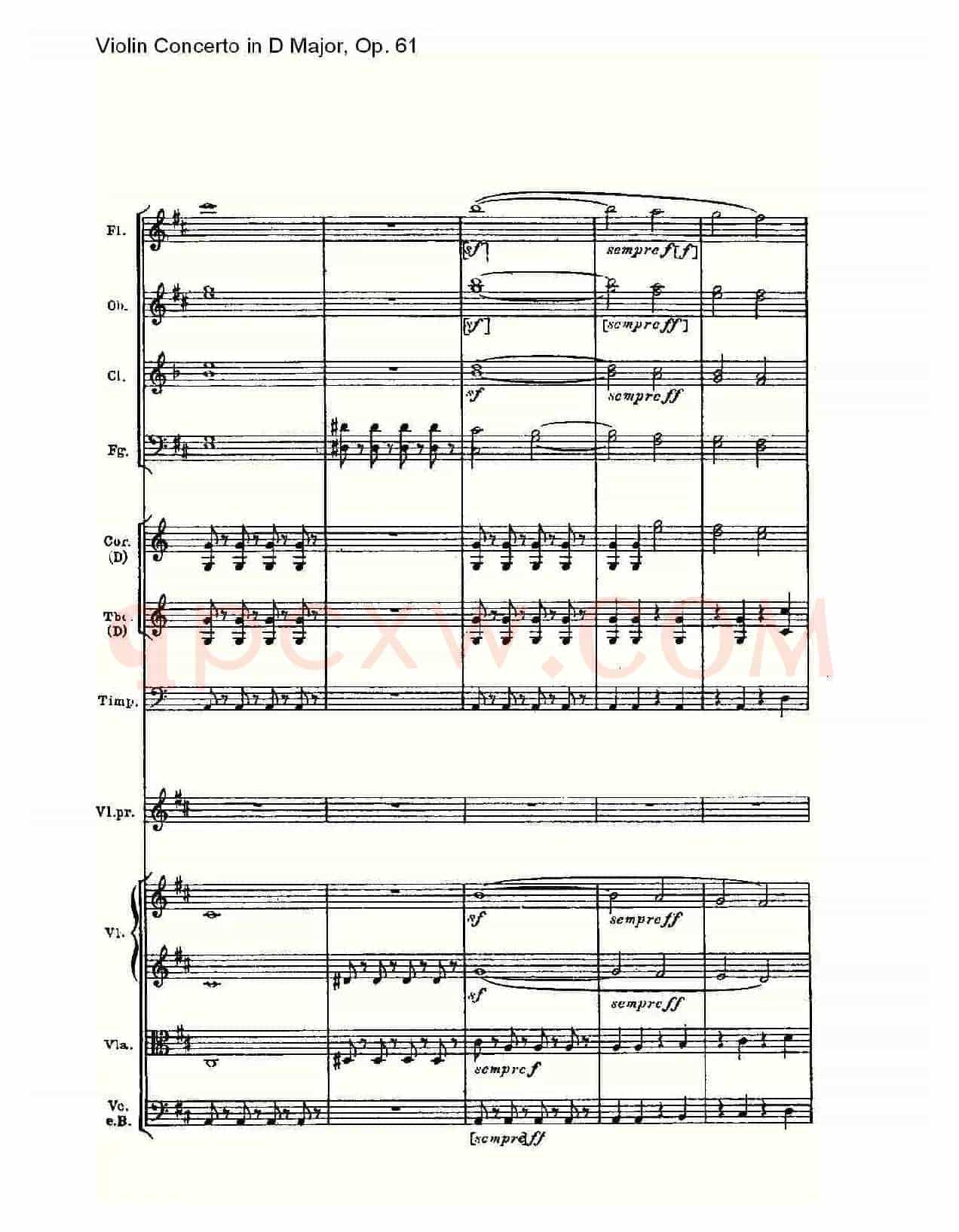 D大调小提琴协奏曲 Op.61第一乐章（二）