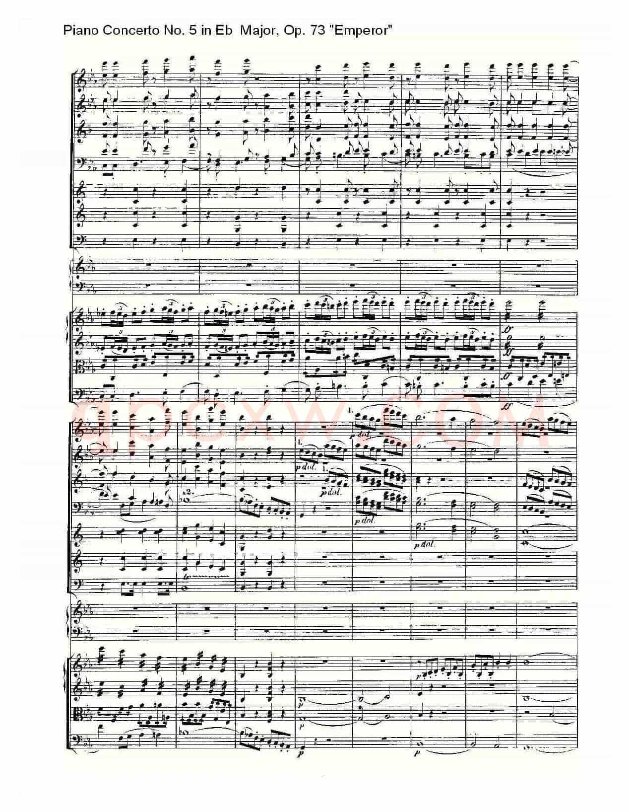 Eb大调钢琴第五协奏曲 Op.73“皇帝” 第一乐章（一）