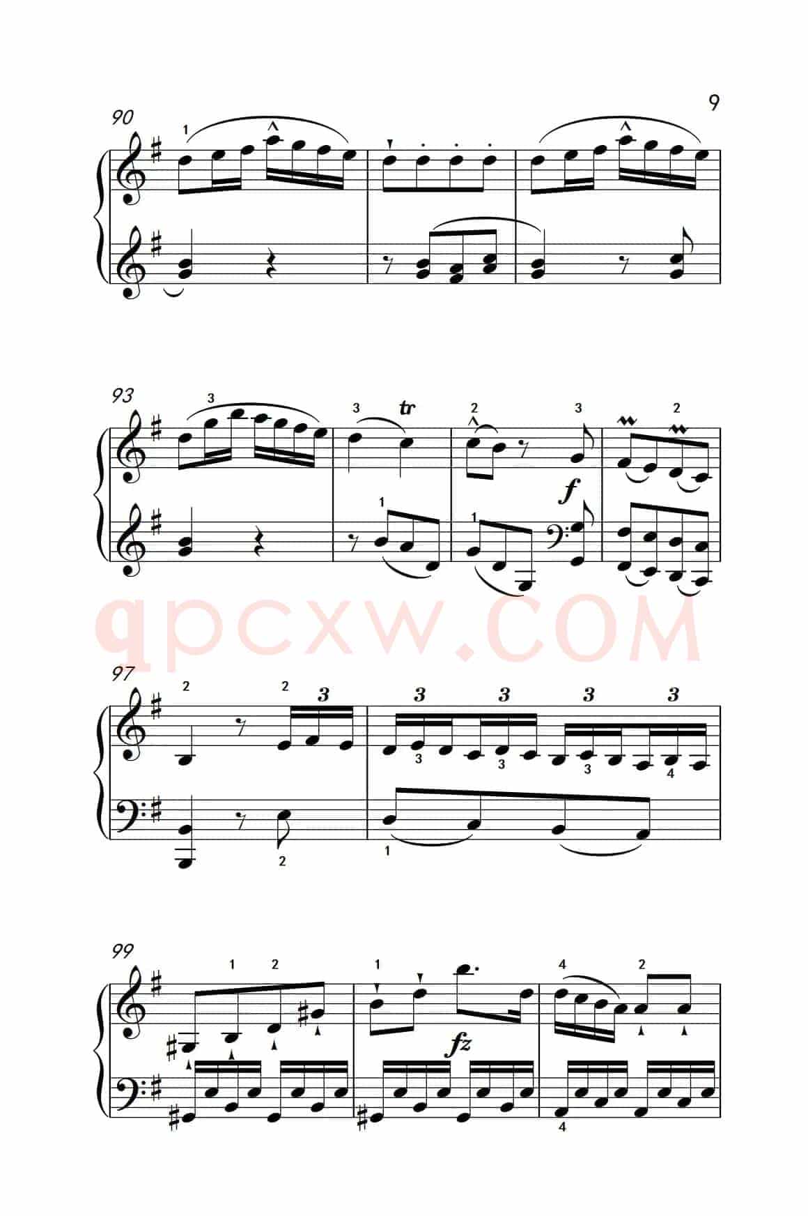 第五级 1.G大调奏鸣曲 第一乐章（中央音乐学院 钢琴（业余）考级教程 4-6级）