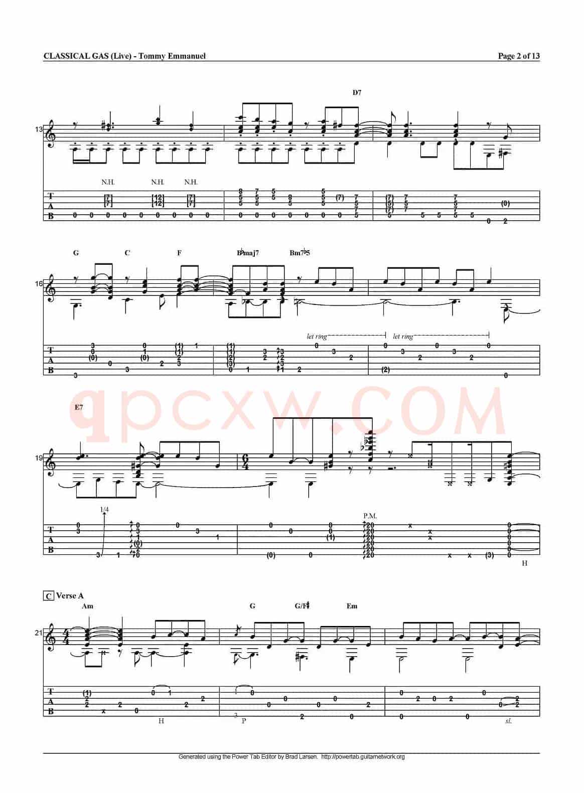 tommy emmanuel：classical gas（指弹吉他）
