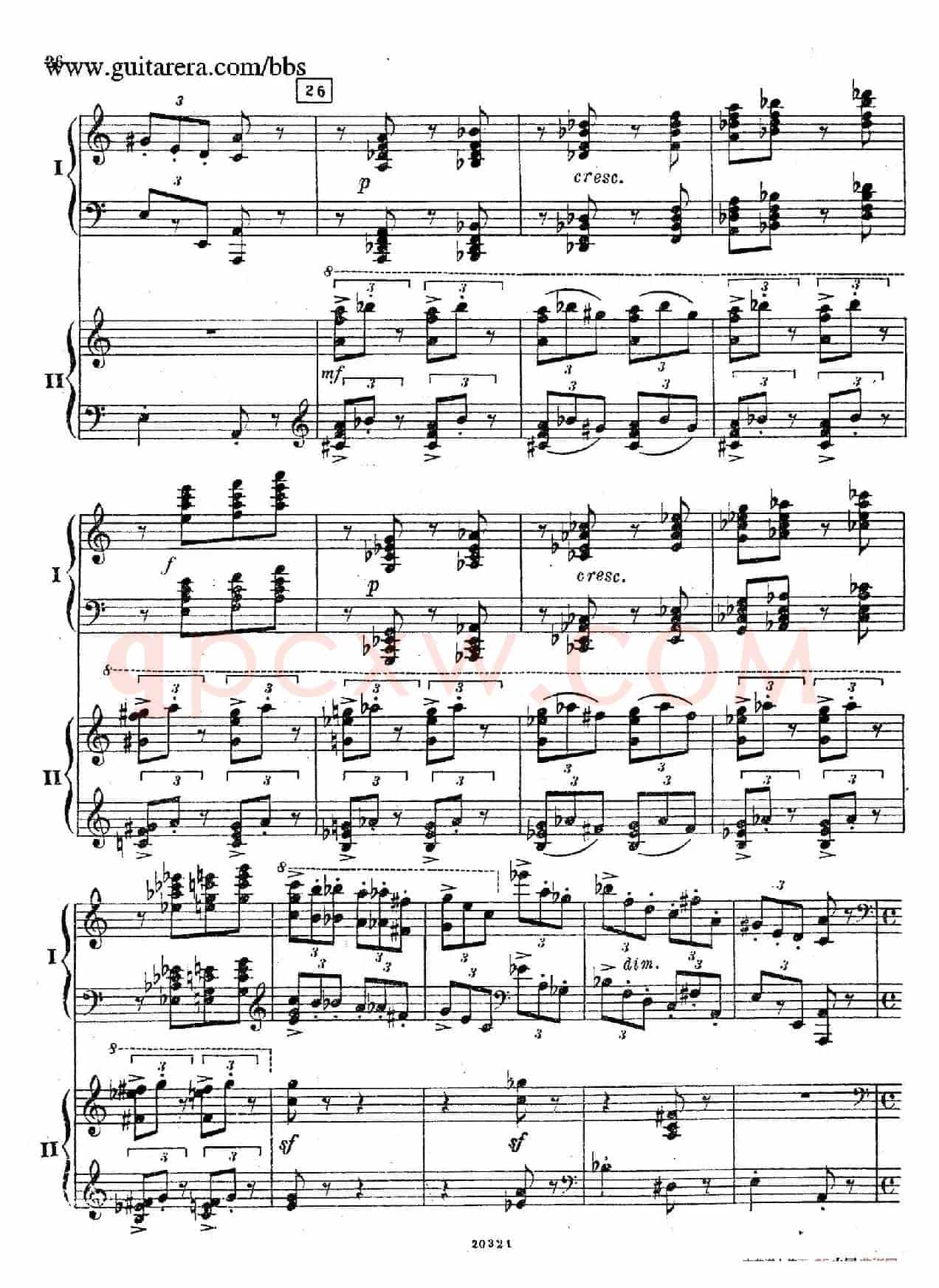 Rhapsody On A Theme Of Paganini Op.43(帕格尼尼主题狂想曲·双钢琴)(P21——40)