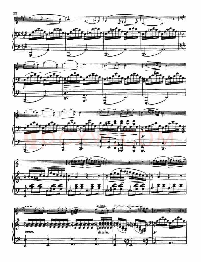 NOCTURNE（夜曲）（布格缪勒作曲版）（小提琴+钢琴伴奏）
