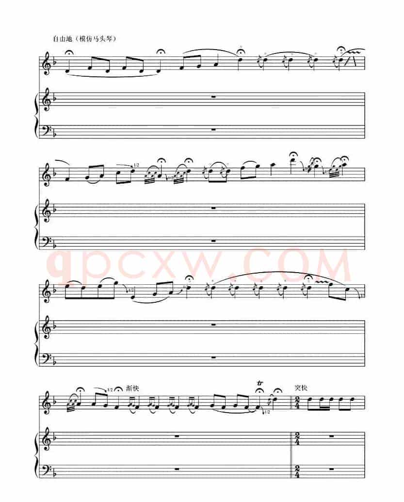 萨尔图畅想曲（二胡独奏+钢琴伴奏）