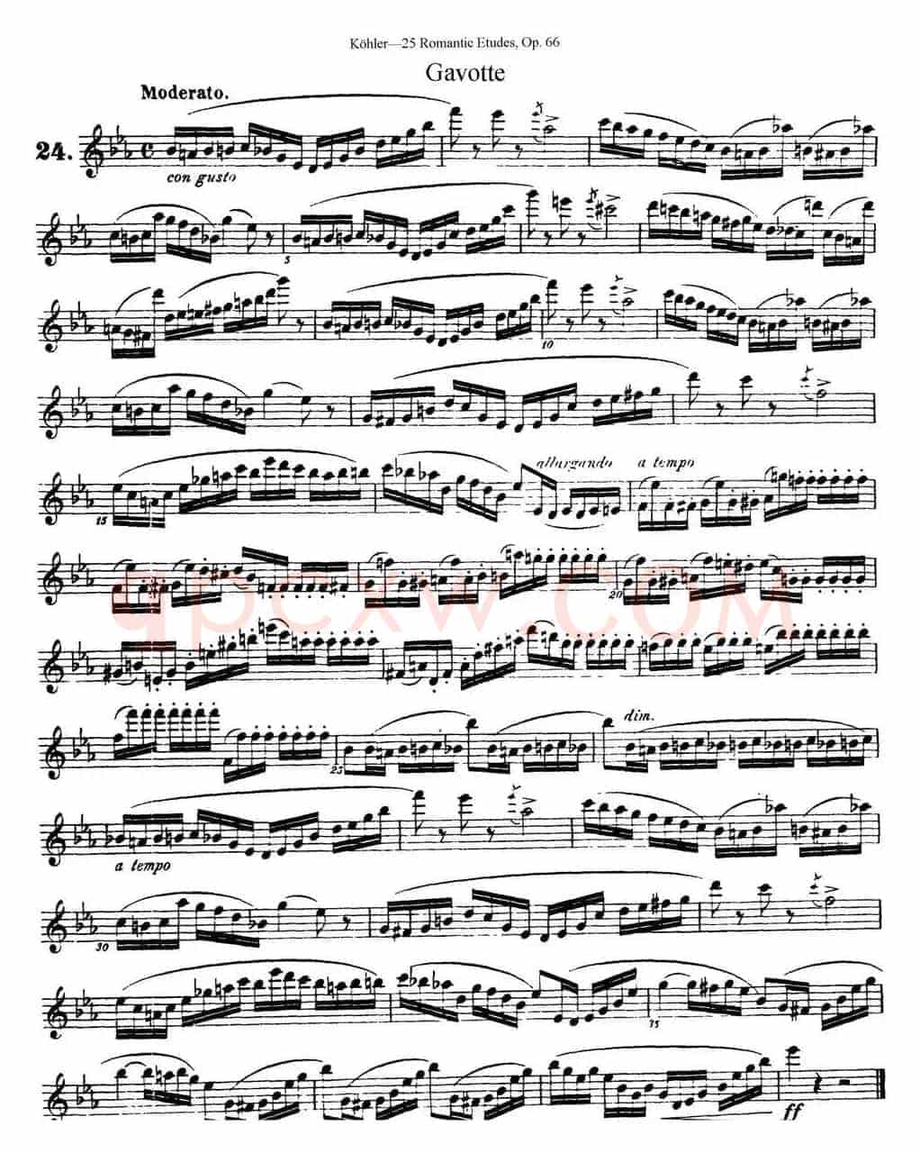 柯勒25首浪漫长笛练习曲作品66号（NO.24）