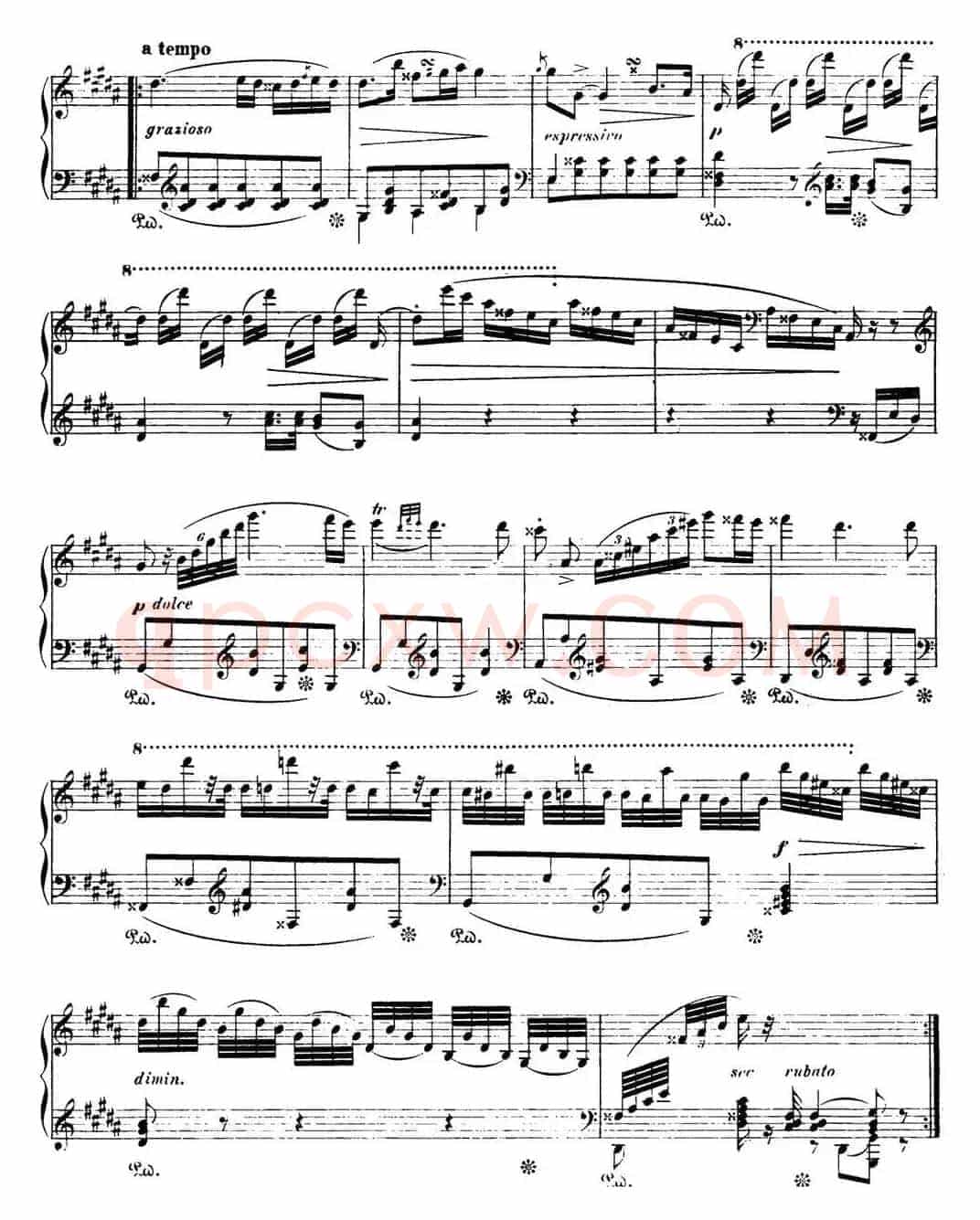 肖邦 波兰舞曲 Op.posth.P.1 No.3 升g小调