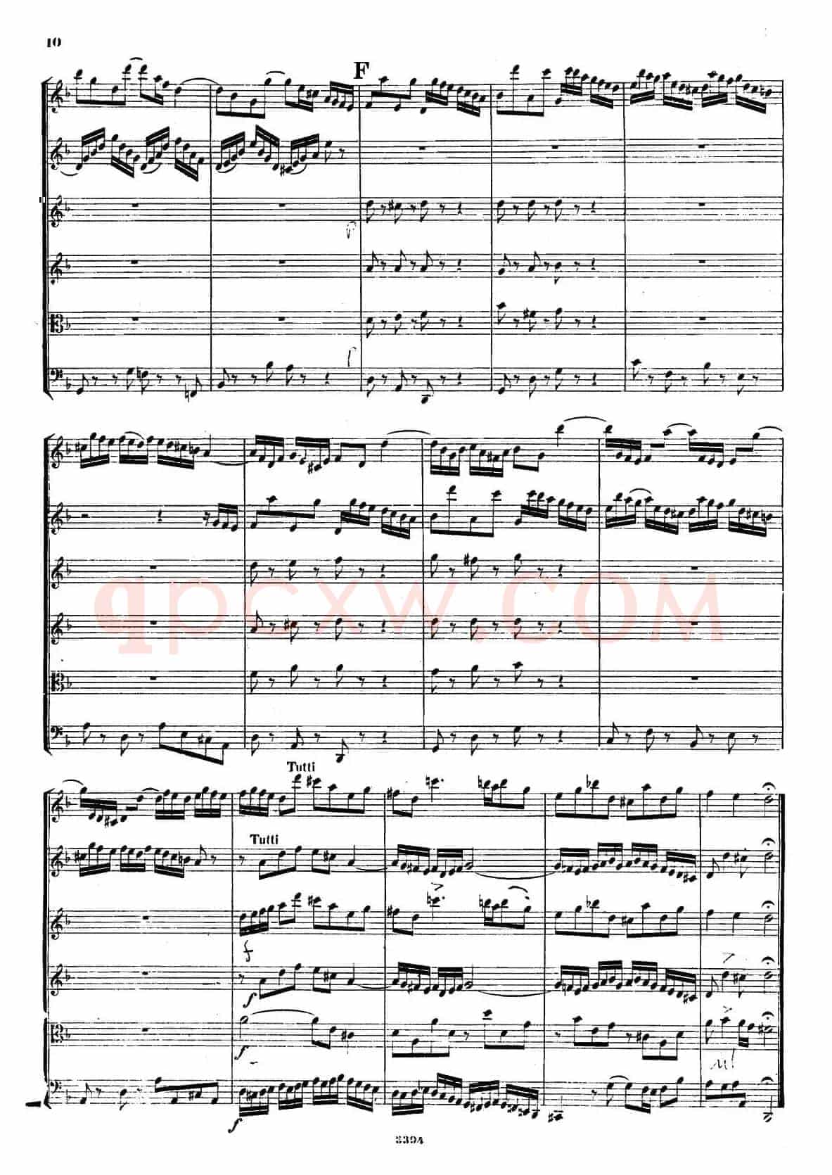 CONCERTO A DUE VIOLINI.（巴赫D小调二重协奏曲总谱）