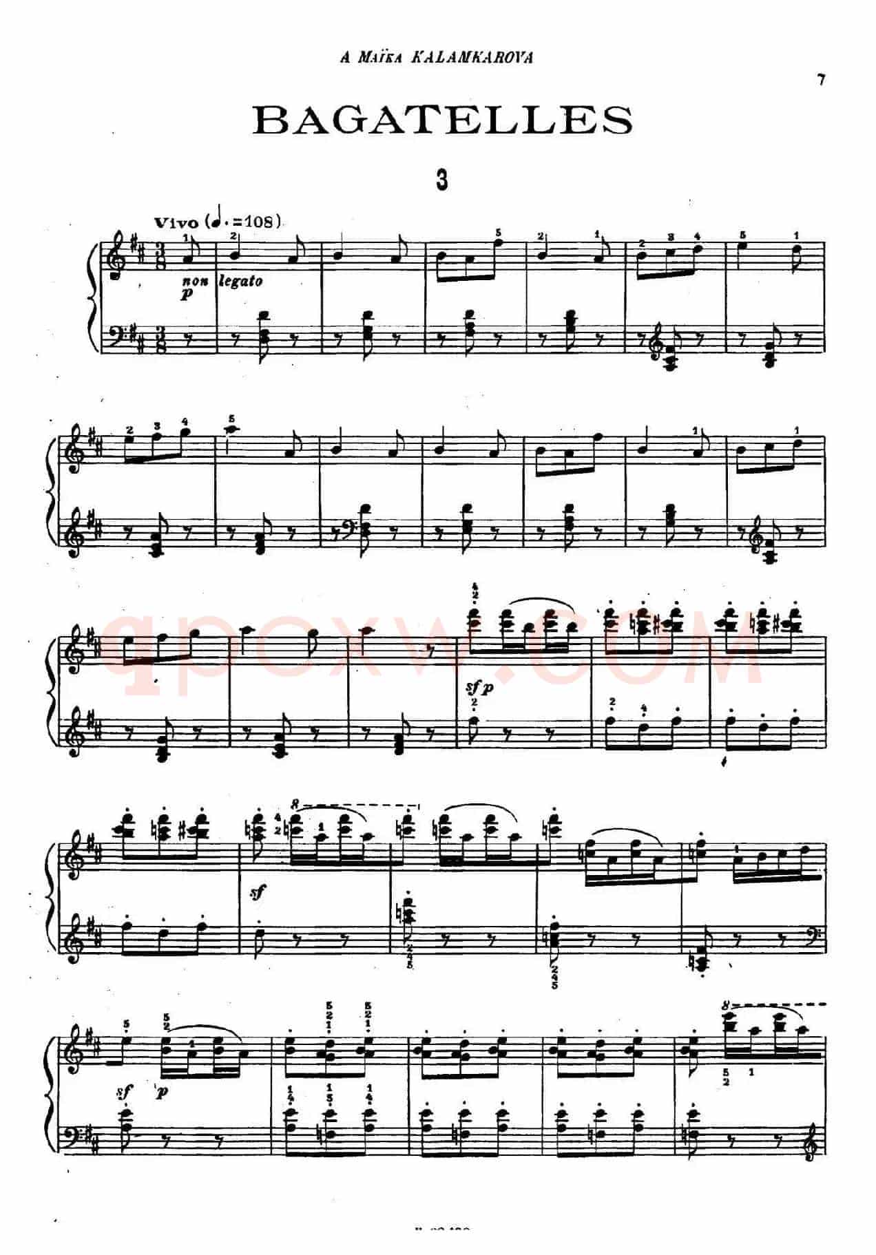 Tcherepnin - 10 Bagatelles Op.5(齐尔品-10首小品·3)