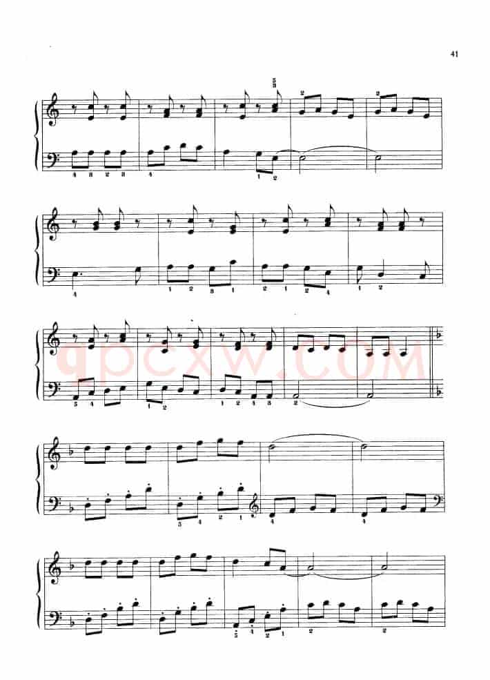 110首中国民歌钢琴小曲集：欢乐舞曲