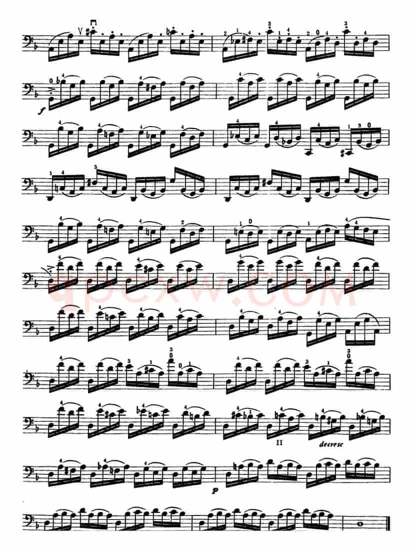 鲍斯特列姆大提琴练习曲（28-30）