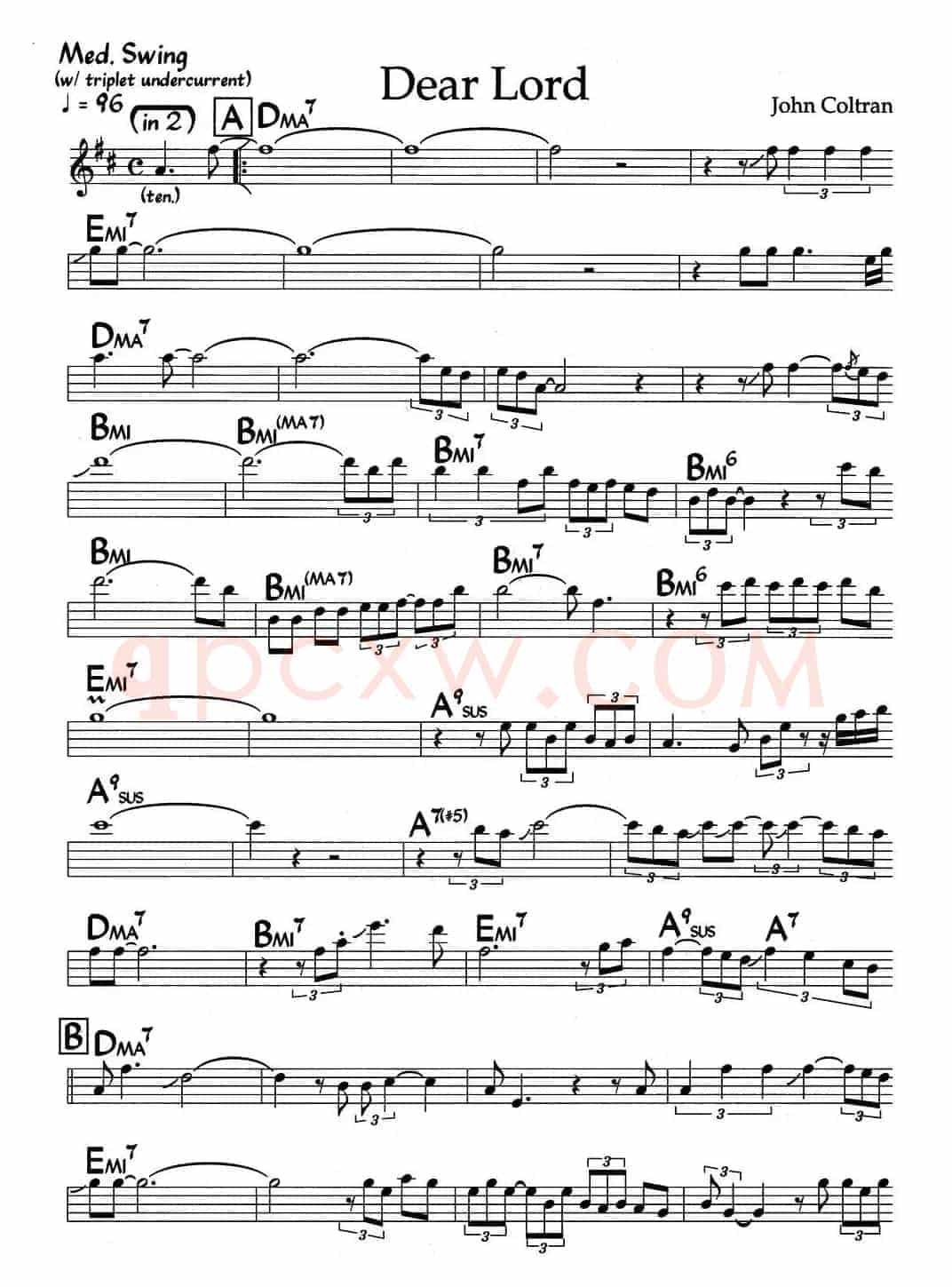 Dear Lord（爵士钢琴曲）