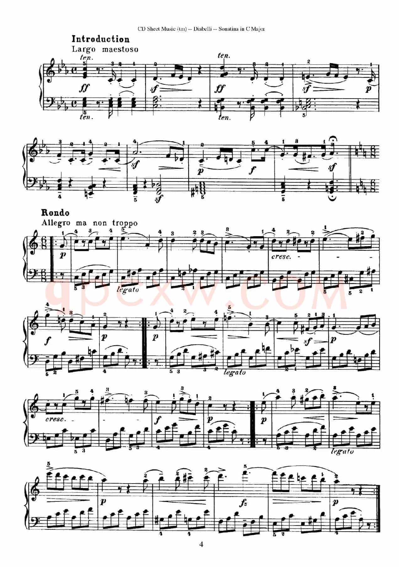 4 Piano Sonatinas（4首钢琴小奏鸣曲）（Op.151 No.4）
