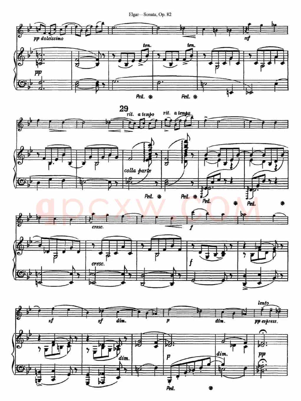 Violin Sonata Op.82（小提琴+钢琴伴奏）
