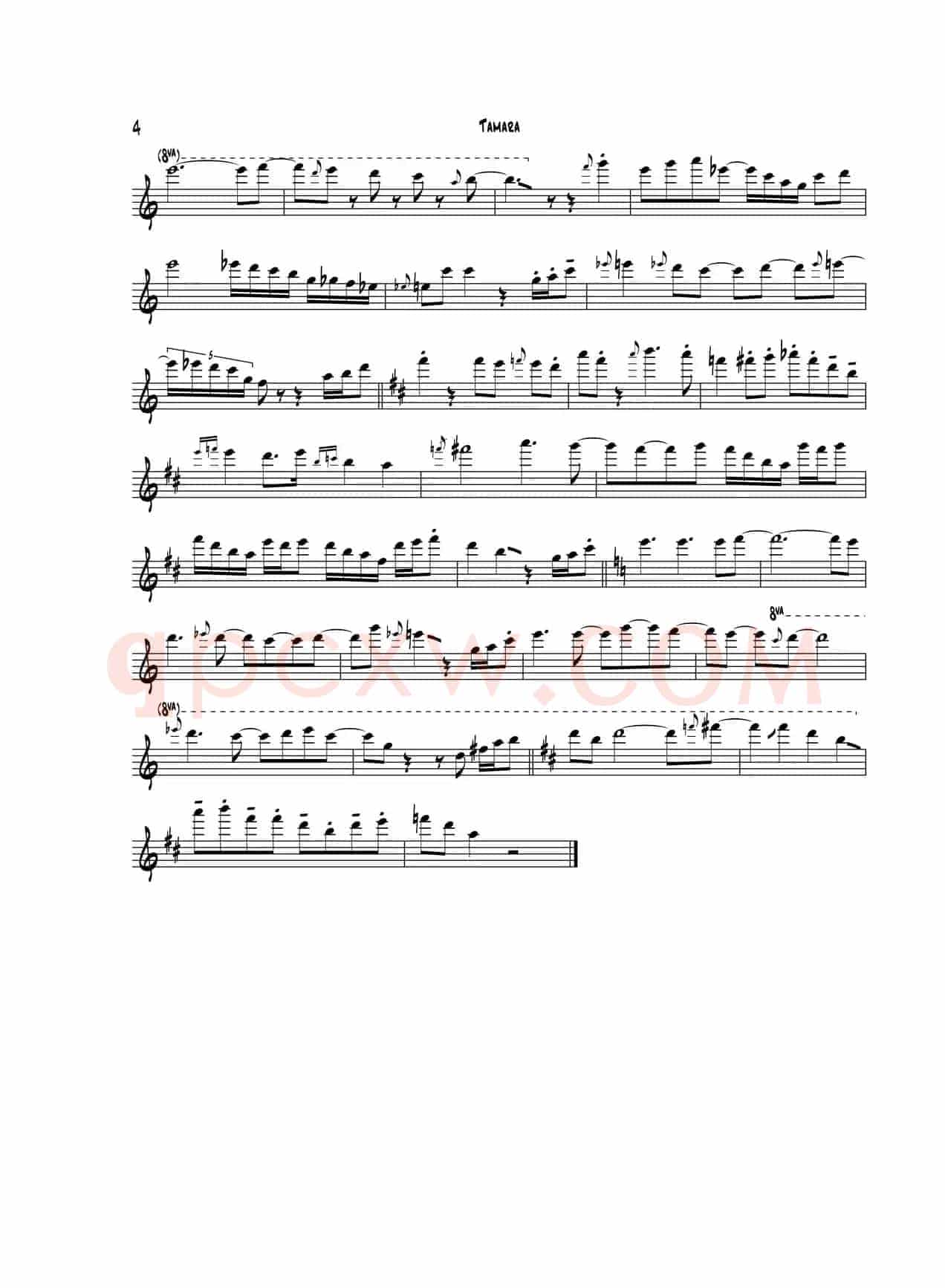Tamara（次中音萨克斯）