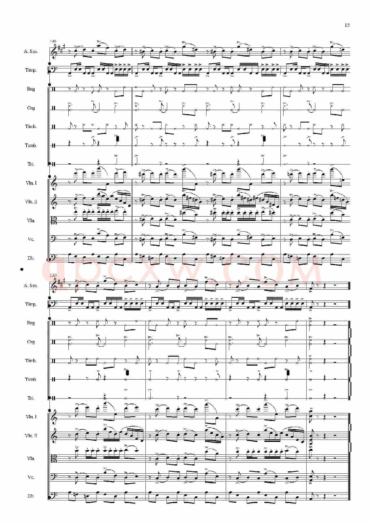 Libertango（自由探戈）（中音萨克斯+弦乐队伴奏总谱）