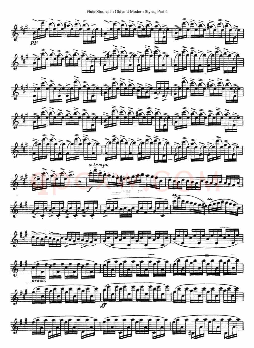 斯勒新老风格长笛练习重奏曲（第四部分）（NO.17-NO.18）