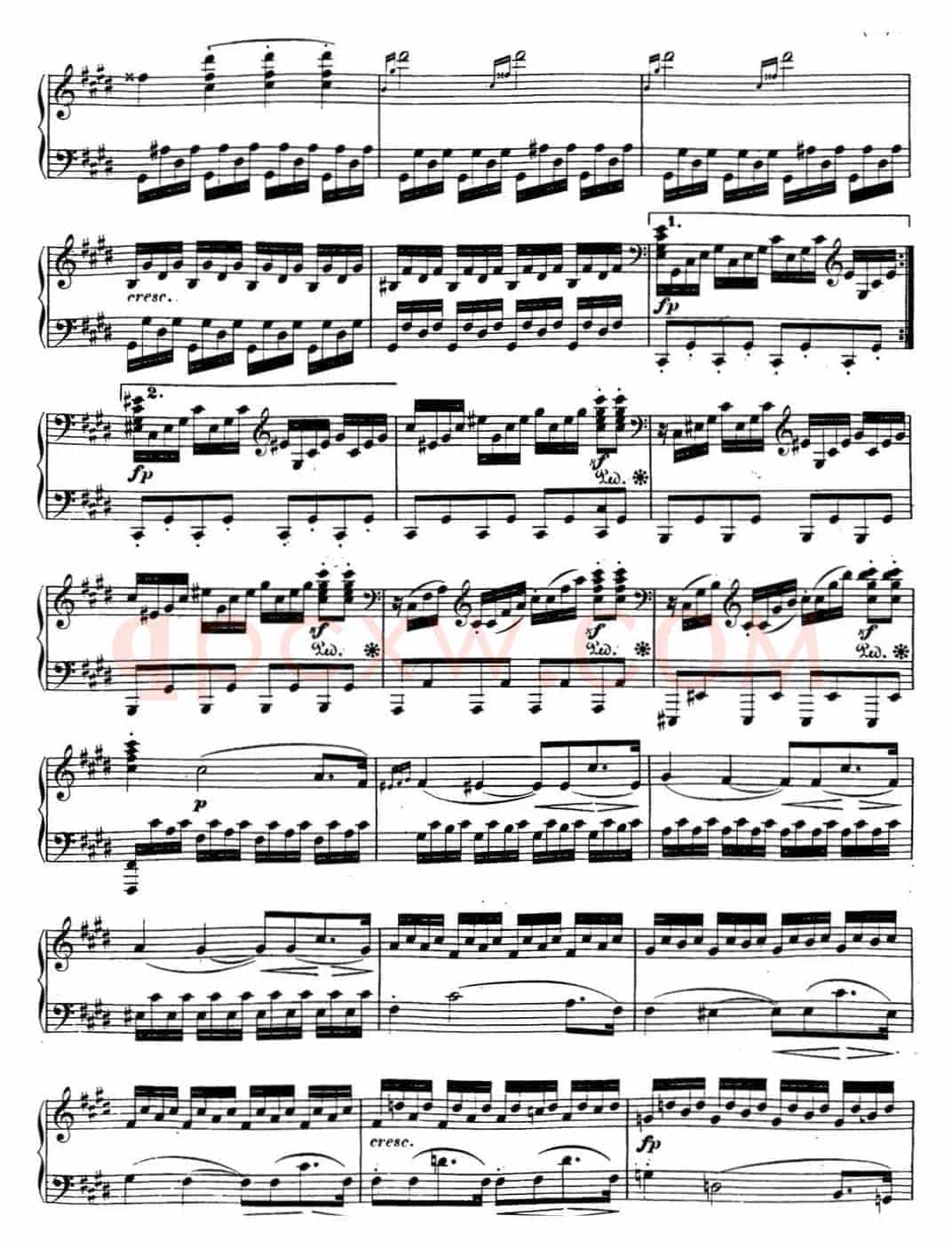 贝多芬钢琴奏鸣曲14 月光 升c小调 Op.27 No.2 C-sharp minor