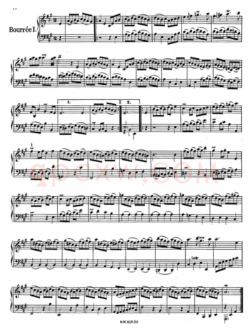 英国组曲No.1 巴赫 A大调 1st Suite BWV 806