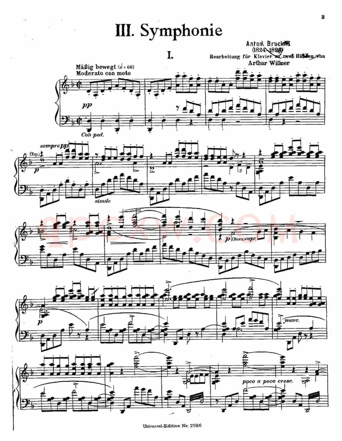 Symphony No.3 in d Minor - Solo Piano（d小调第三交响曲·钢琴独奏版·Ⅰ）