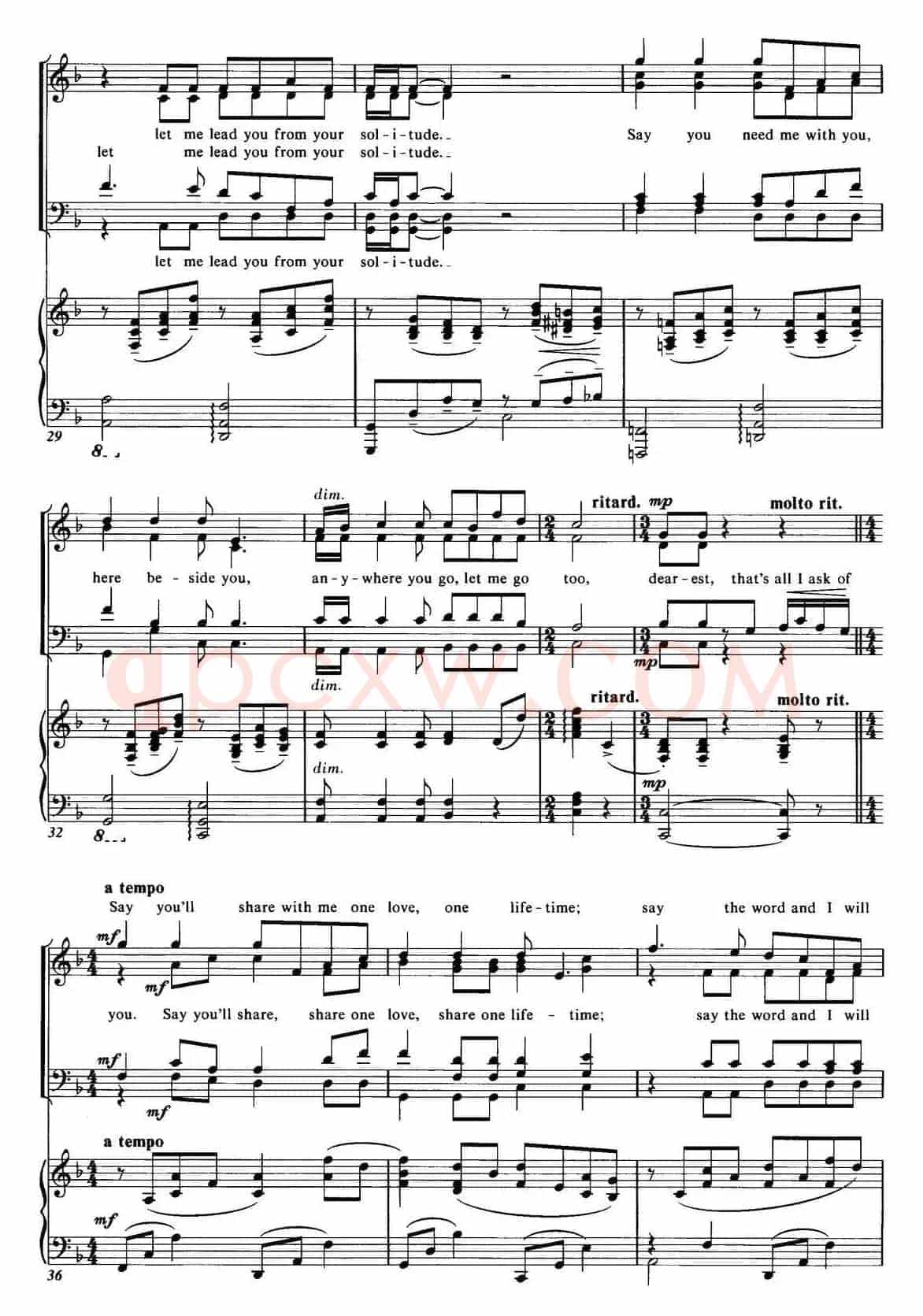 Choral Suite from The Phantom of the Opera（5 ALL I ASK OF YOU、四重奏）