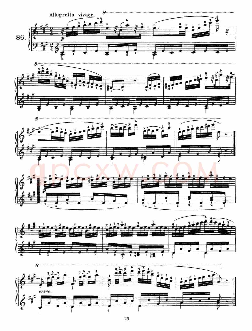One Hundred and Ten Easy and Progressive Exercises Op.453(车尔尼110首简易练习曲 81——89)