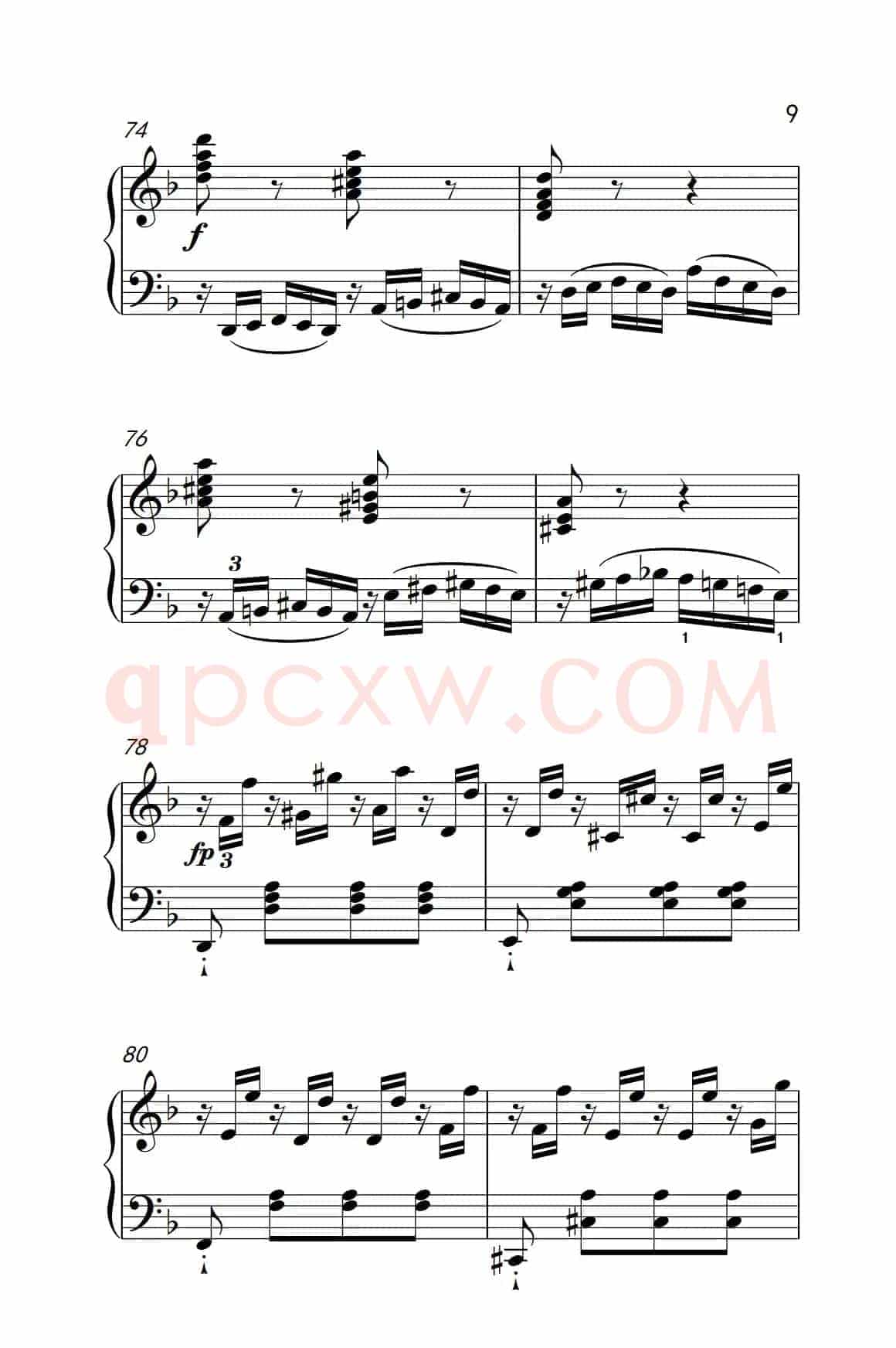 奏鸣曲 Opus 10 Nr.2 第一乐章（贝多芬奏鸣曲集 2）