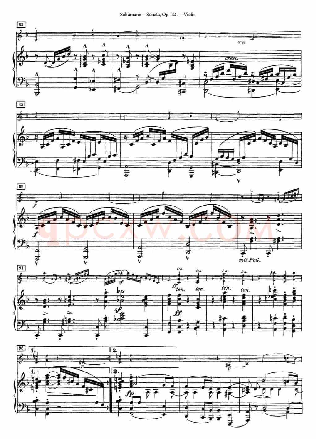Violin Sonata Op.121（小提琴+钢琴伴奏）