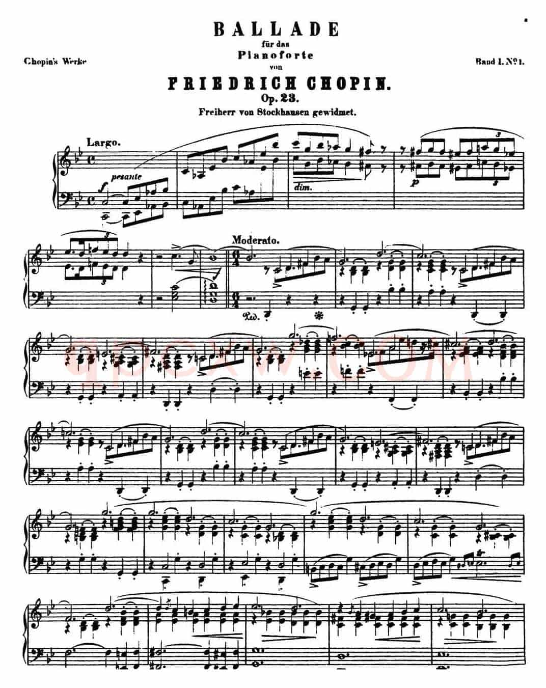 肖邦 叙事曲1 g小调 Chopin Ballade No.1 Op.23