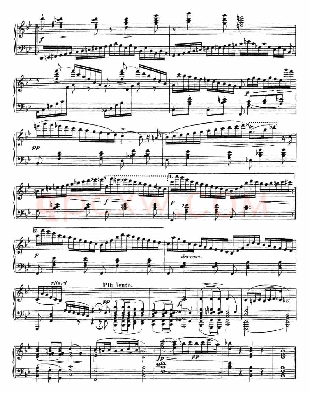 舒伯特降B大调即兴曲D.935，Op.142（NO.3）